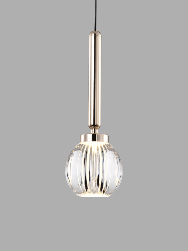 P0853-1A Textured Glass Globe Pendant Light