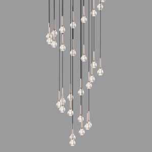 P0853-36A Waterfall Glass Globe Chandelier