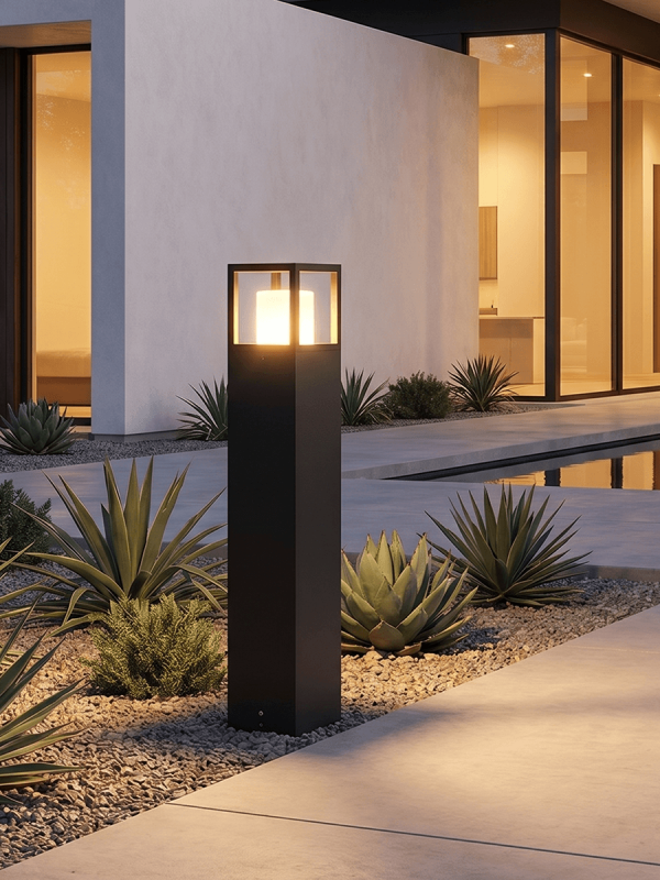 GR0231 Framed Square Outdoor Bollard Light