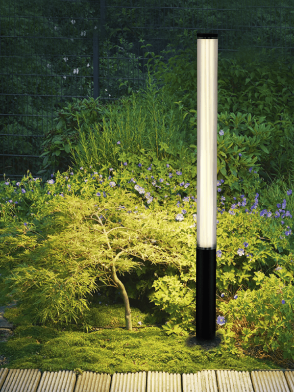 GR0863 Ribbed 360-Degree Outdoor Bollard Light