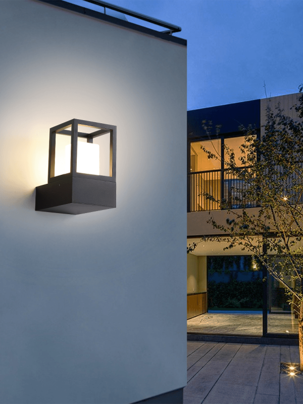 LWA0231 Framed Opal Outdoor Wall Light