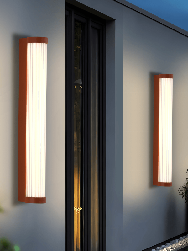 LWA0259 Ribbed Cylindrical Outdoor Wall Light