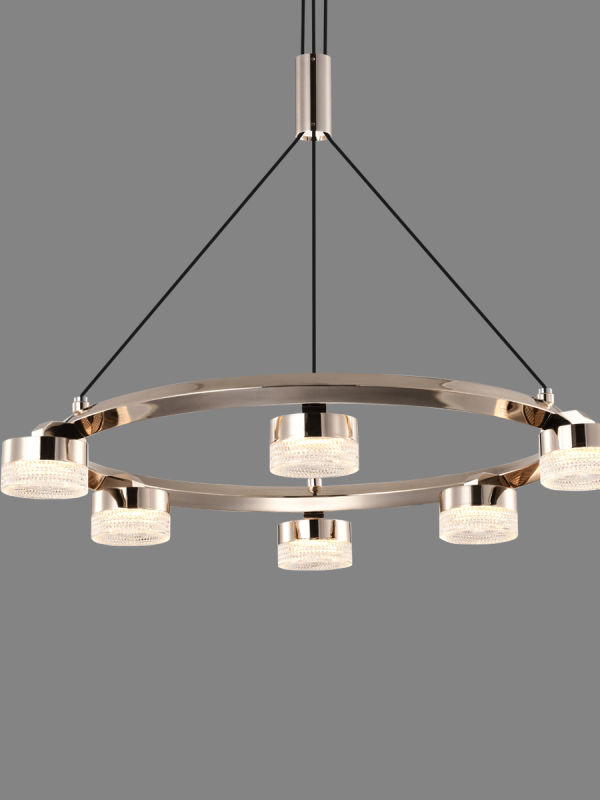 P0854-6A Six-Light Adjustable Ring Pendant Light