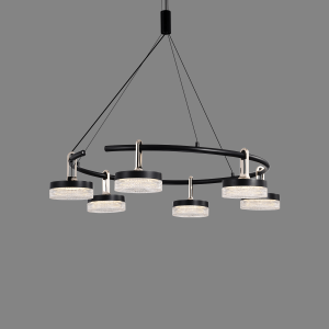 P0855-6C Six-Light Ring Crystal Pendant Light