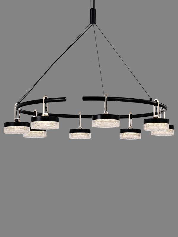 P0855-8C Eight-Light Ring Crystal Pendant Light