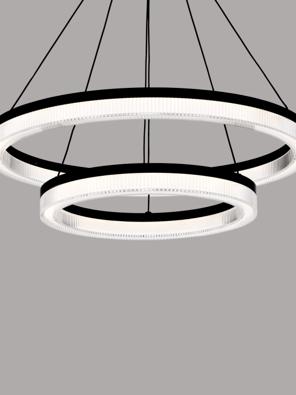 P0864-B Double Ring Pendant Light