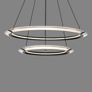 P0866-B Ultra-Slim Double Ring Pendant Light