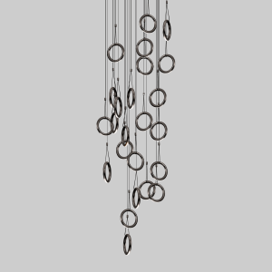 P0880-24A Cascading Ring Chandelier